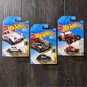 Hot Wheels Volkswagen Beetle 3 Car Set